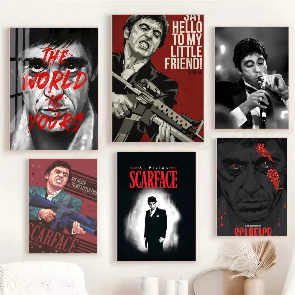 1 قطعة S-Scarface المشارك ورقة طباعة غرفة المعيشة المنزلي غرفة نوم مدخل بار مقهى الفن اللوحة الديكور