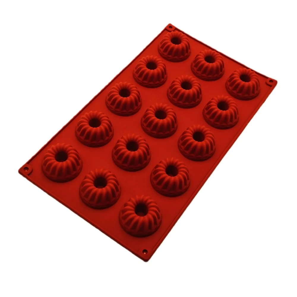 

New Arrival 15 Hole Circular Cyclone Shape Silicone Cake Mold DIY Gyro Shaped Chocolate Mold Pudding Jelly Cookie Baking Tools