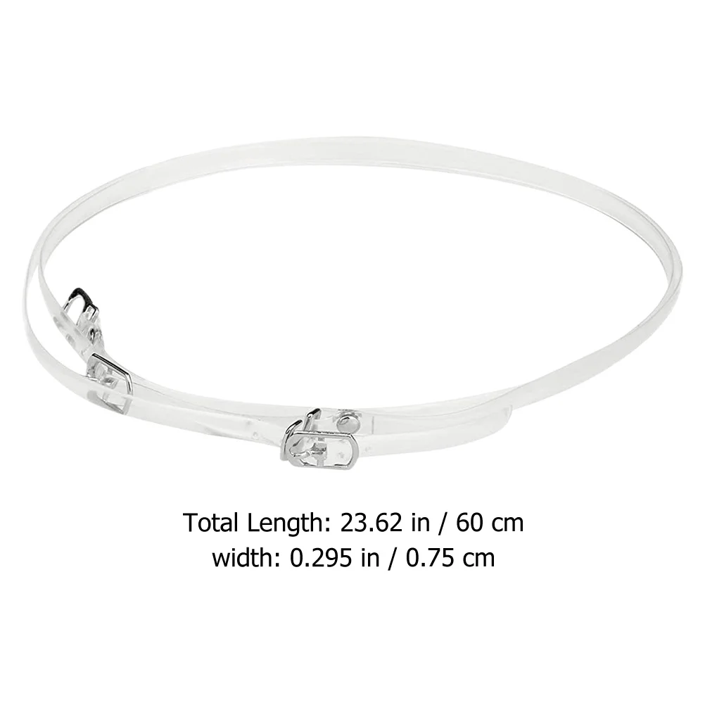 4 pary odpinanych pasków TPU do szpilek damskich, przezroczyste sznurówki zapobiegające zwijaniu się, praktyczne akcesoria