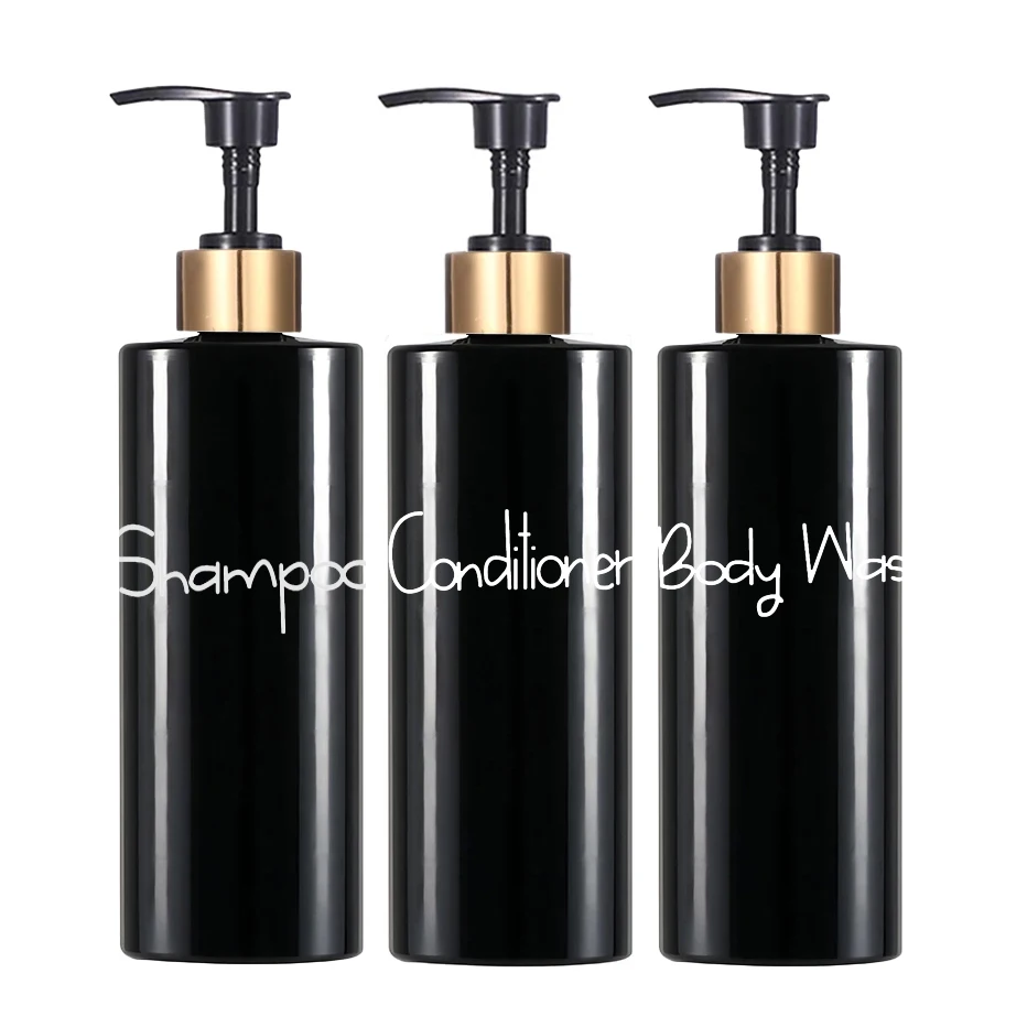 Plastic Press Lotion Dispenser Bathroom Accessories Shampoo Conditioner Shower Gel Bottle Lotion Storage Container