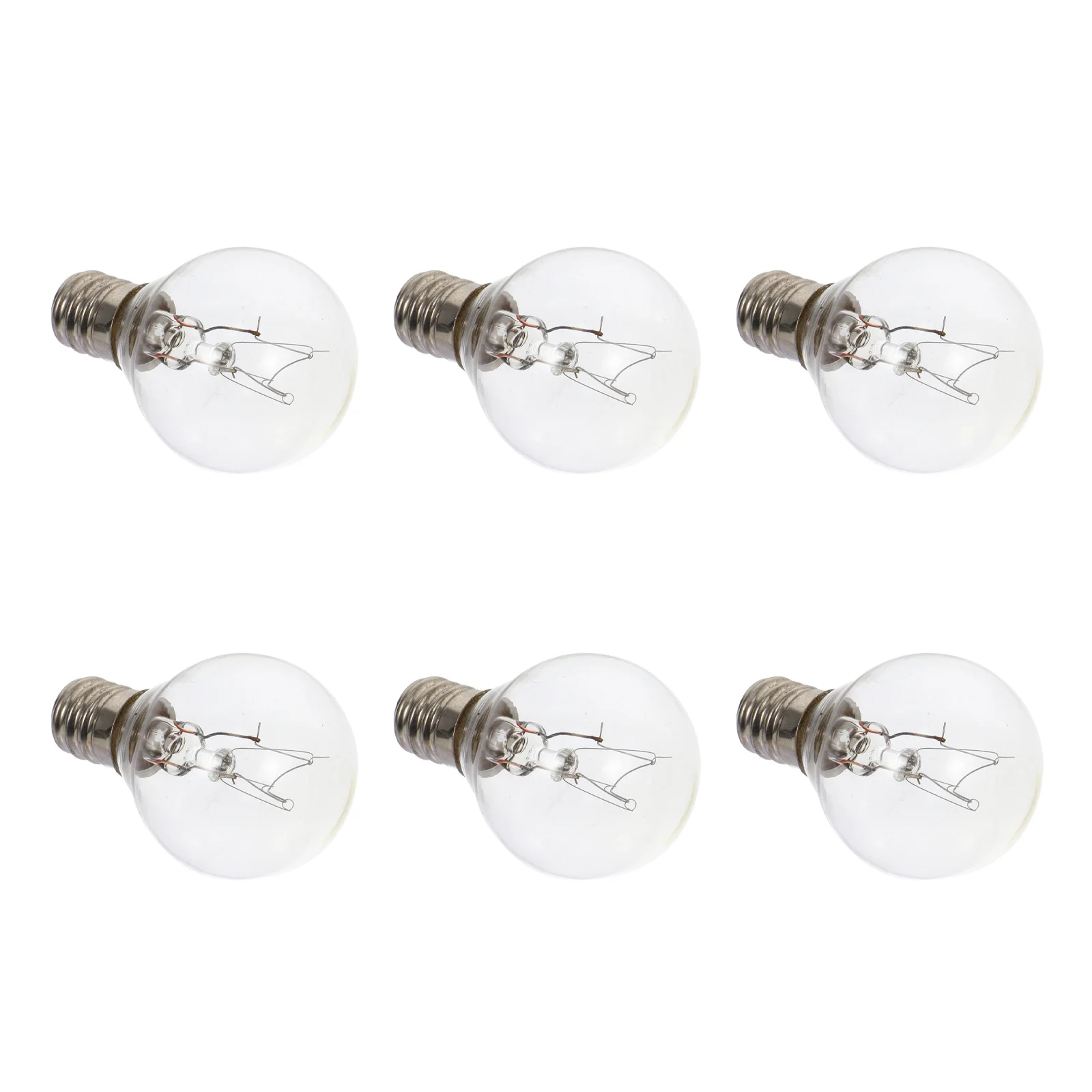 

6pcs 120V 20W E12 Wax Warmer Bulbs Heat Resistant Long Lifespan Clear Glass Fragrance Diffuser Lamps Home Decor