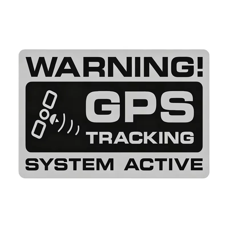 Wall Sticker Noticeable Warning GPS Tracking System Active Decals Waterproof Adhesive Wallpapers Internal Small Gps Stickers