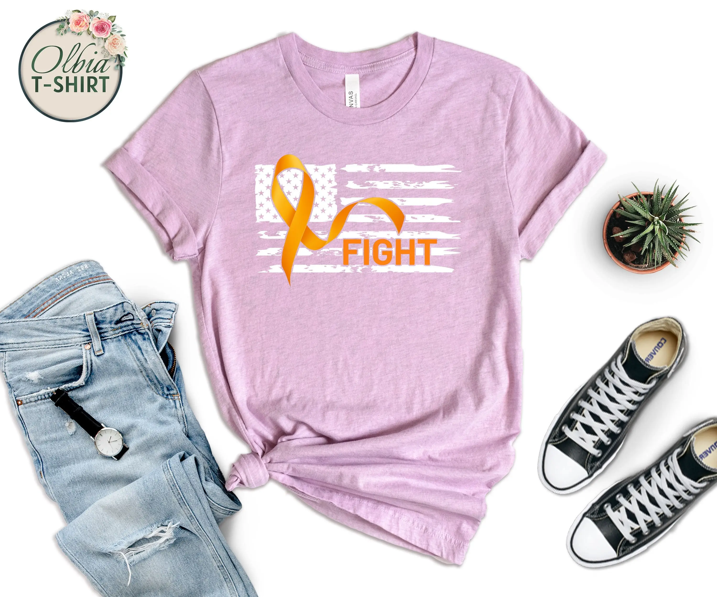 Fight Cancer Ribbon T Shirt Support The Beat Goes On Breast