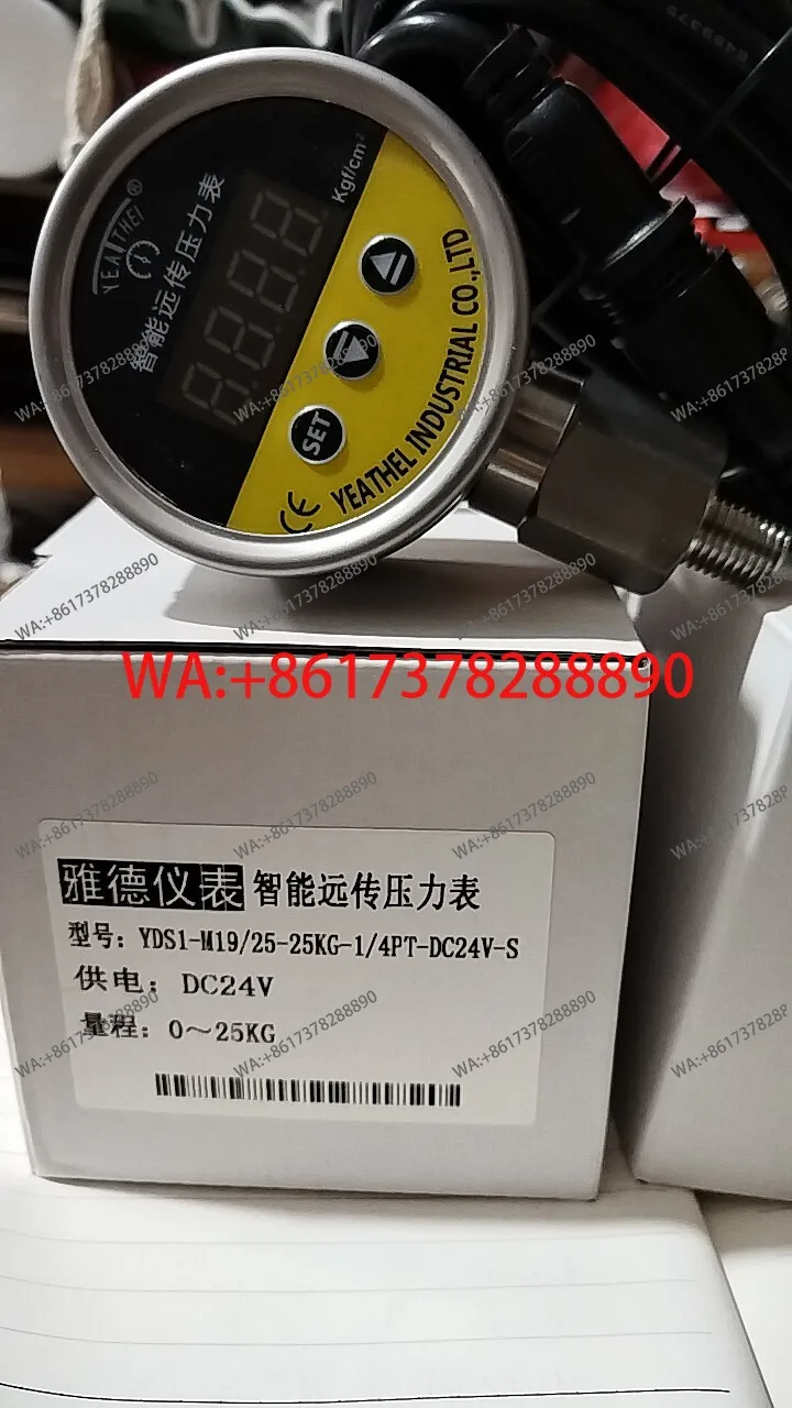 YEATHEI digital pressure gauge YDS1-M19/25-25kg-1/4pt-DC24V-s stainless steel 1/460MM