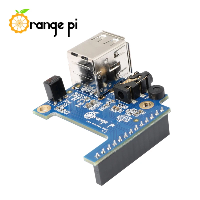 Orange Pi Zero Expansion Board USB 2.0 x 2 Audio Video Mic IR Receiver OPi Interface HAT Development Board for OPI Zero 3 2