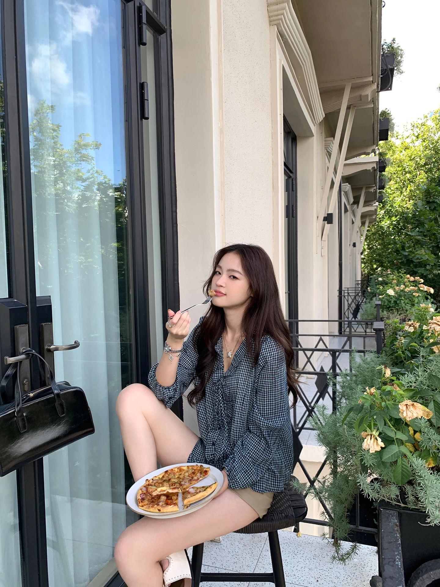 

Anneop Korean Sle Women's Sun Protection irt Wooden Design Loose Fit Long Sve Breathable Skin-friendly Casual S...