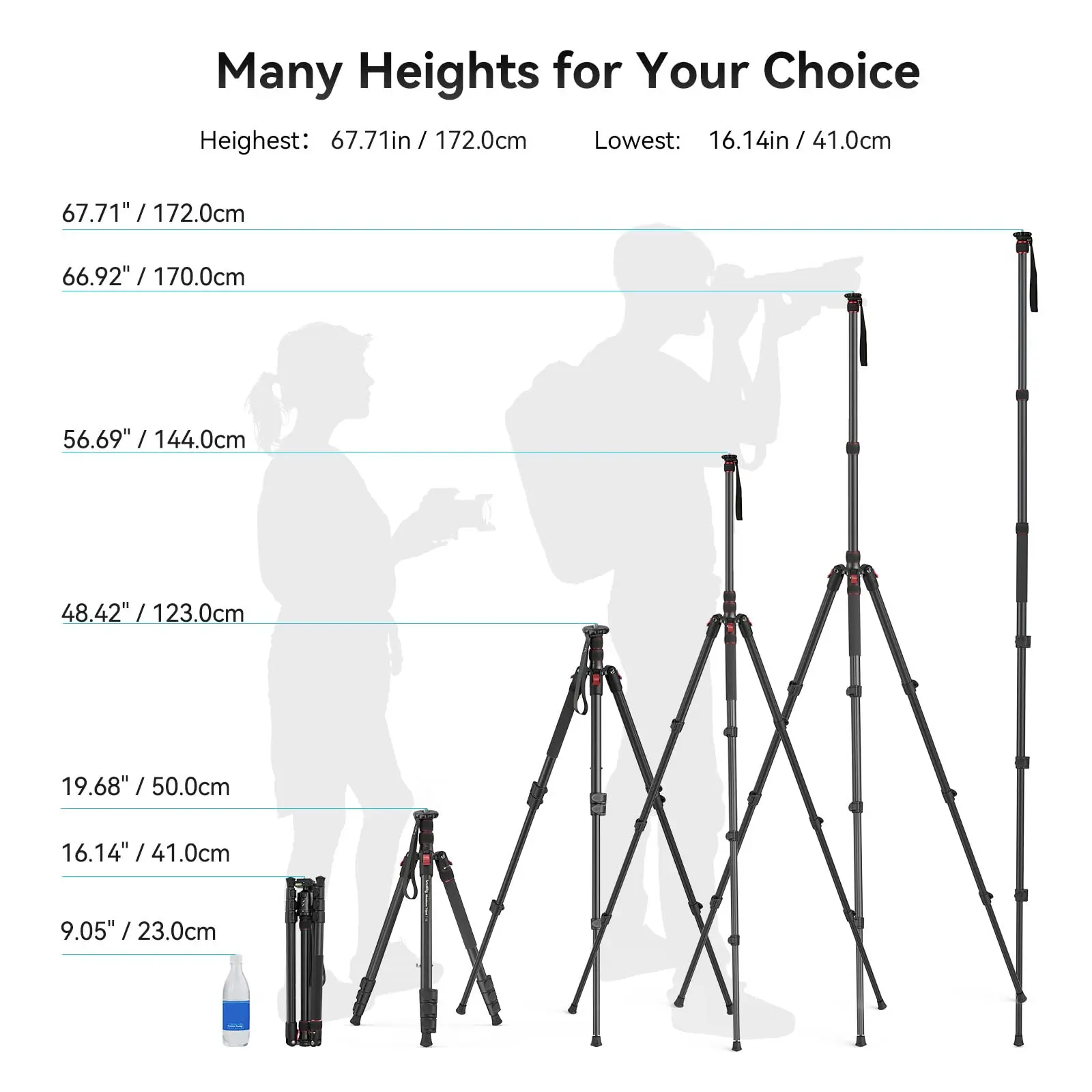 SmallRig T-10 Camera Tripod, 68\