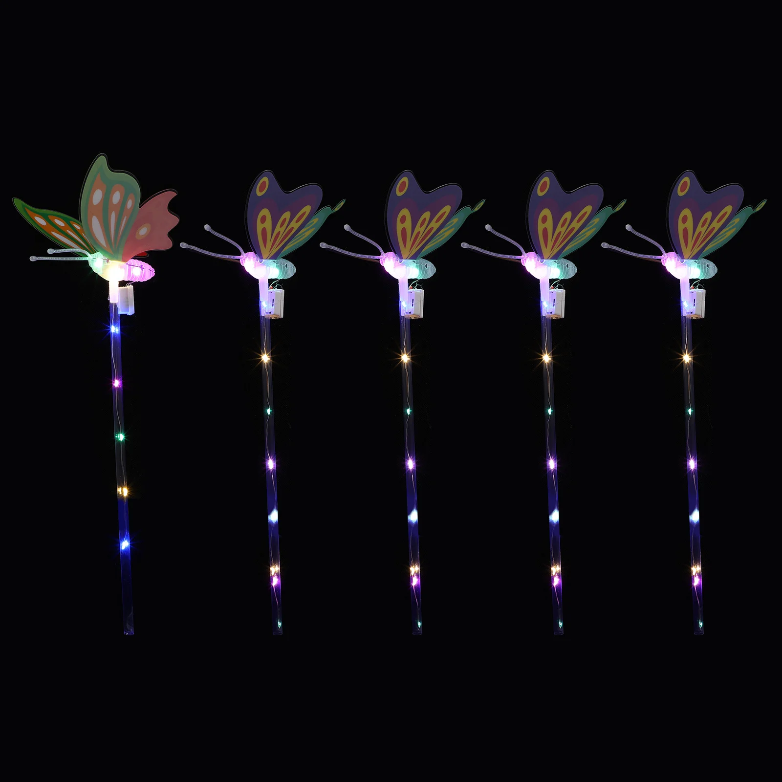 5 uds palos de hadas brillantes palos de luz brillantes accesorios de alegría coloridos palo de Hada para niños juguetes brillantes