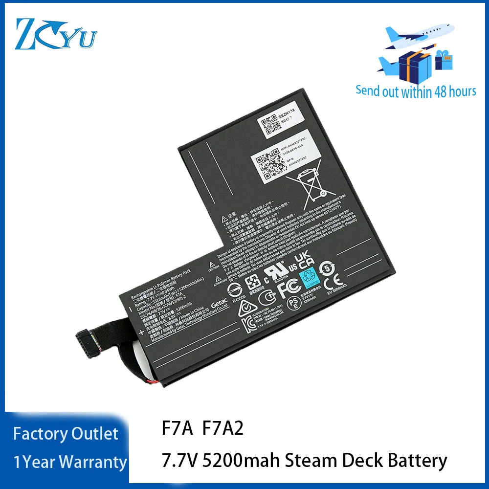 

F7A F7A2 8,8 В 5200 мАч аккумулятор для ручного контроллера геймпада Steam Deck перезаряжаемые батареи