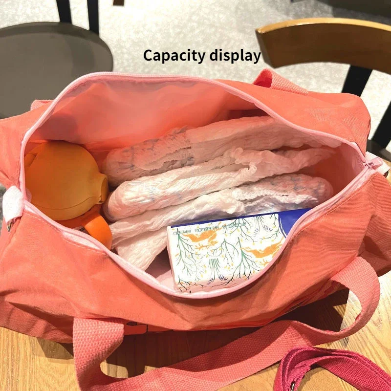 Ins Style Ballet Bear Bag Female Large Capacity Travel Bag Outdoor Camping Zip Handbag Mommy Bag Children Shoulder Cross Bag