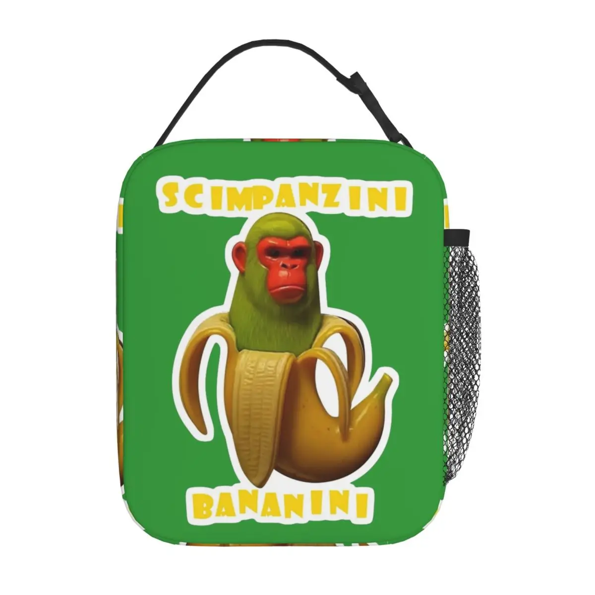 

Scimpanzini Bananini Italian Brainrot Insulated Lunch Bag Cooler Bag Lunch Container Lunch Box Tote Food Handbags College Picnic