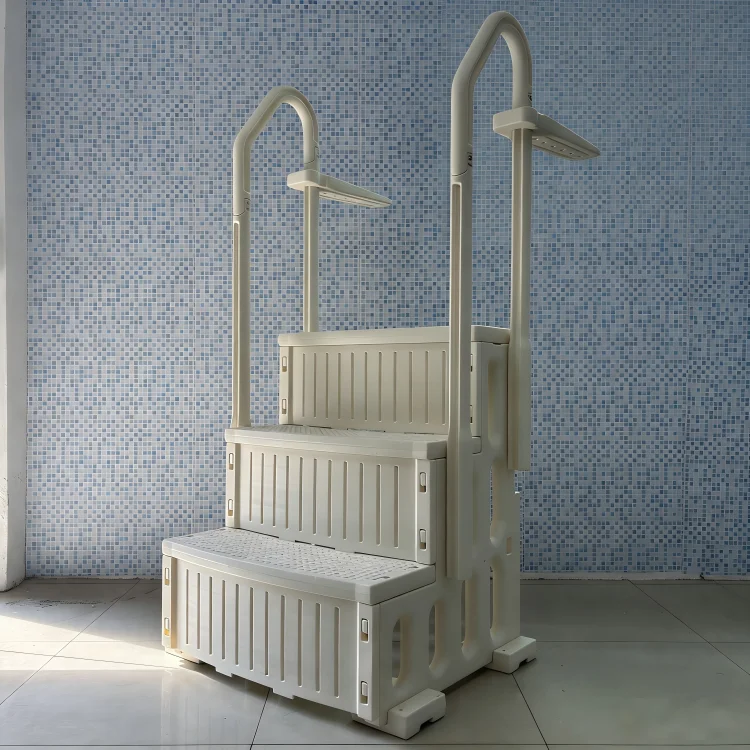 Modern Waterproof Anti-slop Heavy Duty Plastic Spa Swimming Pool Ladder with Stairs Step for Sale at Cheap Price