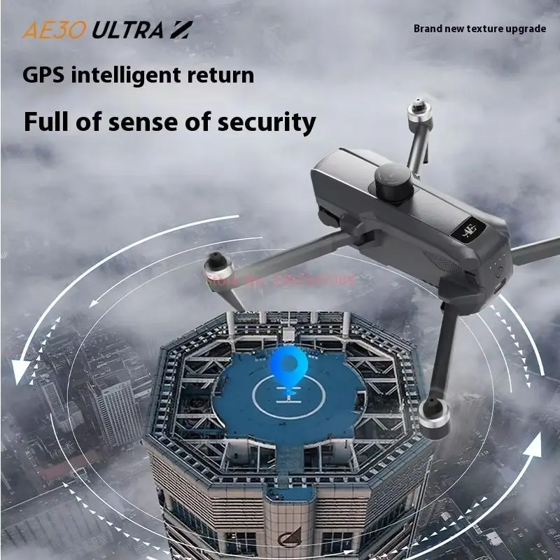 Drone de fotografia aérea AE30 HD 8K com gimbal de três eixos GPS retorno automático Controle remoto Gimbal de três eixos Quadricóptero RC