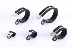 5pcs 22/24/25/26/28/30/32/35/38/40mm Galvanized tape clamp hose clamp Wire and cable insulation clamp R shock absorber clamp