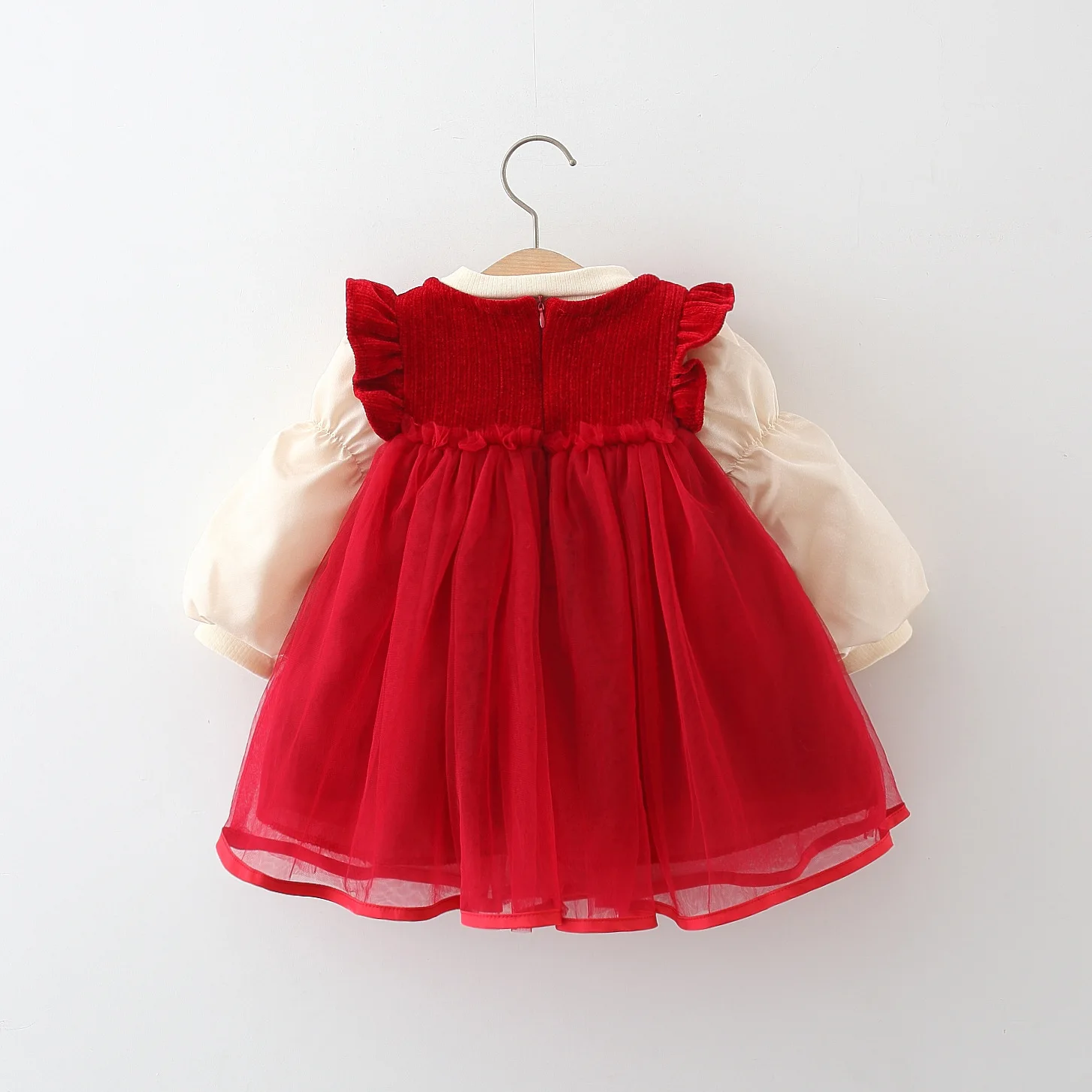 New Children\'s Dress With Plush One Year Old Baby Birthday Dress Cute Autumn Dress Girls\' Princess Dress