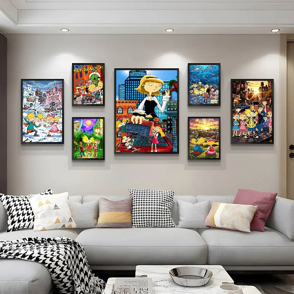Cartoon Hey A-Arnold Classic Vintage Posters HD Quality Wall Art Retro Posters for Home Room Wall Decor
