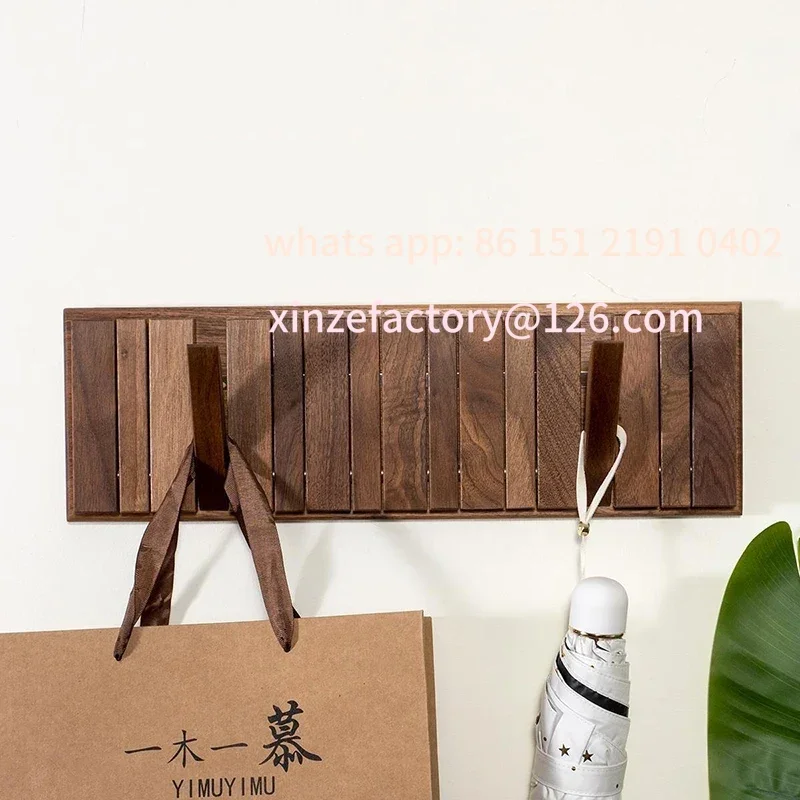 

CustomizableHook Nordic Walnut Wall Clothes Racks Furniture for Home Dressing Rooms Piano Keys Coat Shelves Dress Han