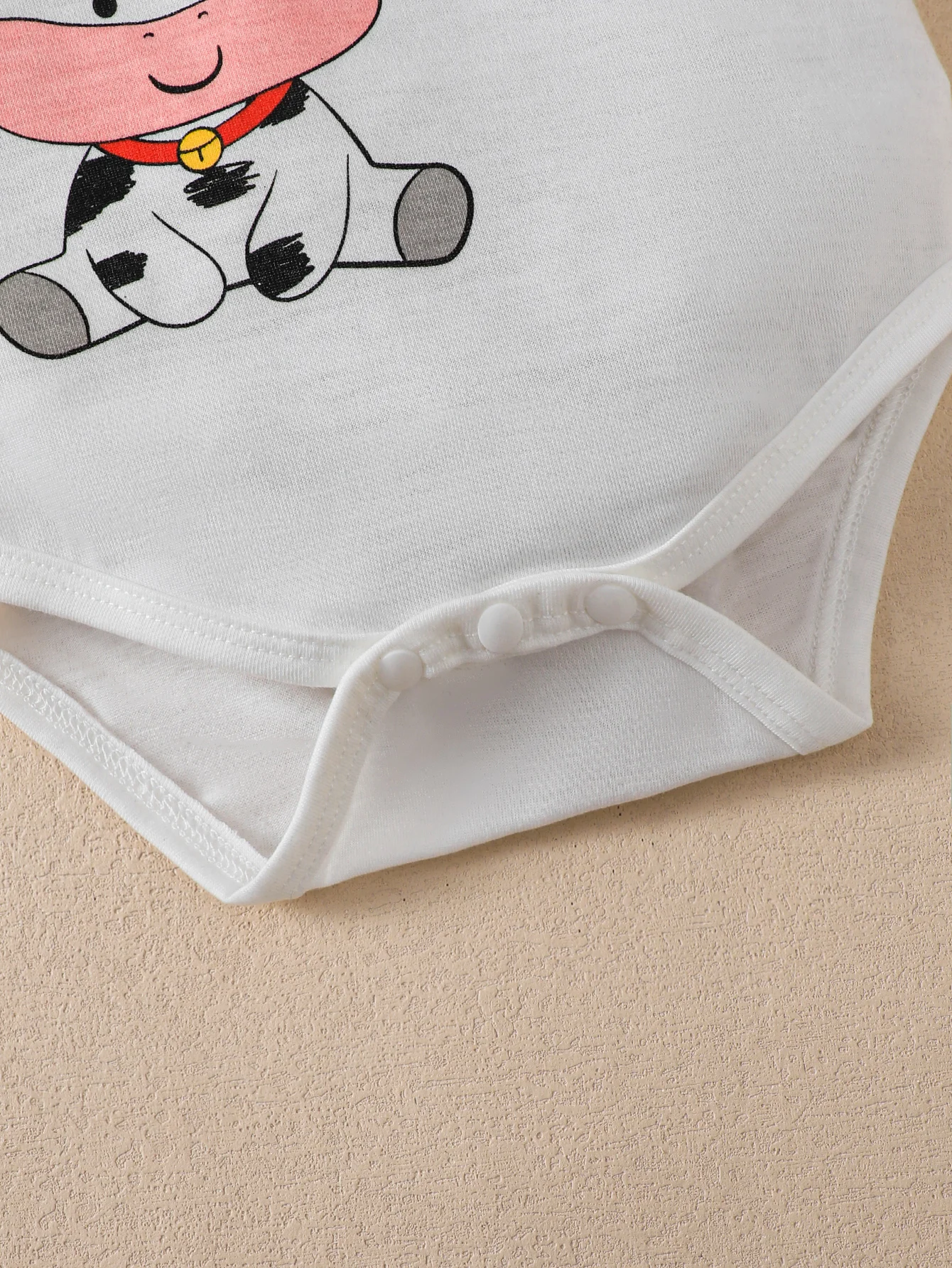 0-18 Monate Baby Mädchen Set Cartoon Kleine Milchkuh Druck Langarm-Strampler+Lange Hose+Mütze Geeignet für Neugeborene Baby Mädchen Süßes Set – Detail 5