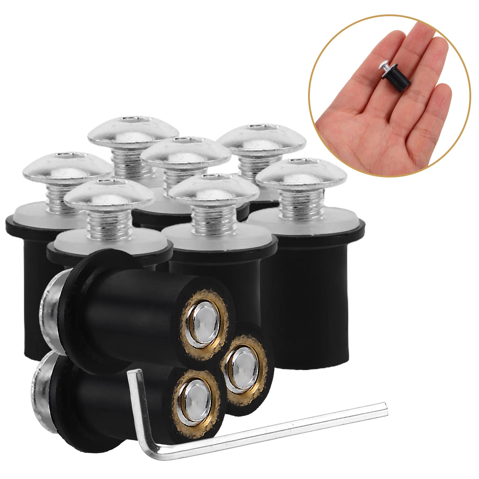 

10 Pcs Windshield Screws Motorbike Mounting Nuts Car Decor Accessories Windscreen Fasteners Body Bolts Motorcycle