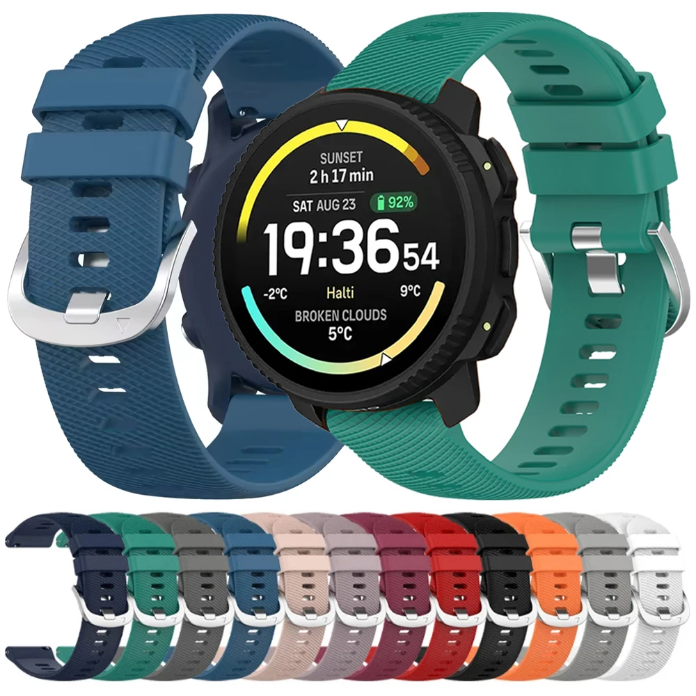 20mm 22mm Breathable Sports Strap For SUUNTO RACE 2 S Watch Band For SUUNTO RUN/3 5 9 PEAK PRO/OCEAN/VERTICAL Silicone Bracelet