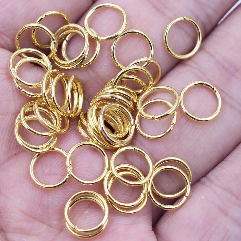 

9000Pcs Gold Plated Round Open Jump Rings Jewelry Fashion 8mm