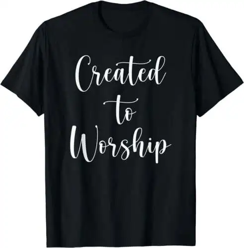 Camiseta negra da música cristã criada para adoração, louvor e adoração