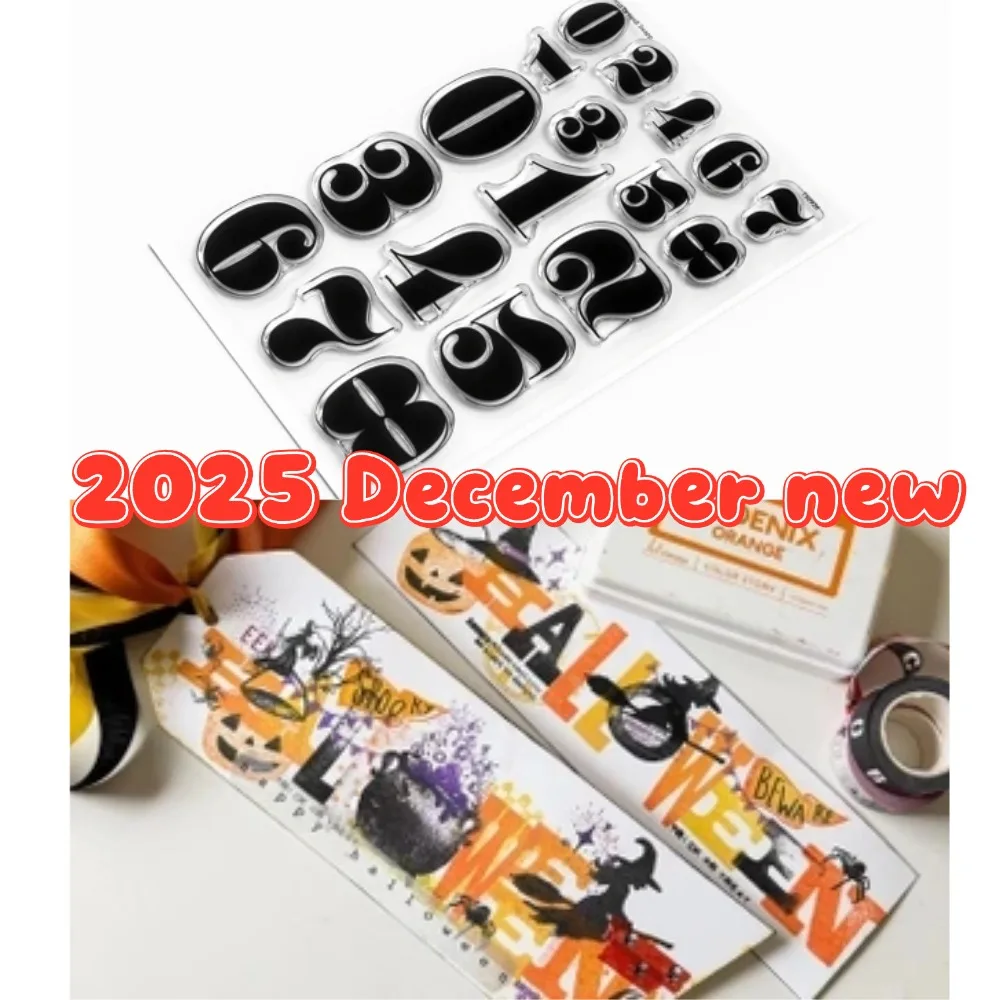 Storytellers Numbers August Alphas and Numbers Stamps For DIY Scrapbooking Crafts Maker Photo Album Template Handmade Decoration