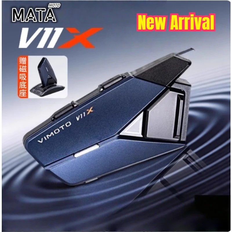 Vimoto Chinese Version V11X Motorcycle Helmet Bluetooth Headset IPX67 Noise Reduction Multi-person Call Helmet Earphones
