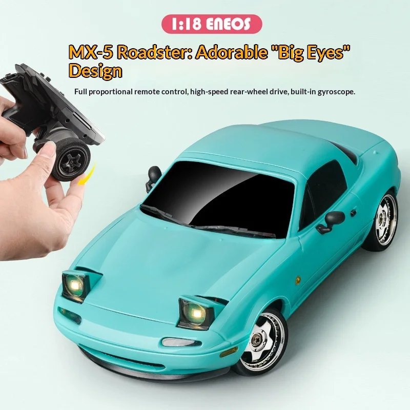 Ldrc Ld1804 Rc Drift Auto 1/18 Mx5 2.4g 2wd Esp Gyroscoop Led Verlichting Volledige Schaal Gecontroleerd Model Kinderen auto Speelgoed Geschenken