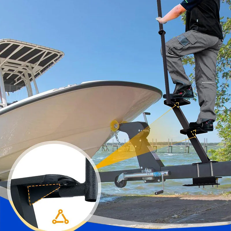 Heavy Duty Marine Trailer Pedals With Handlebars, Non-slip Surface, Unlike Most Deep V-trailers