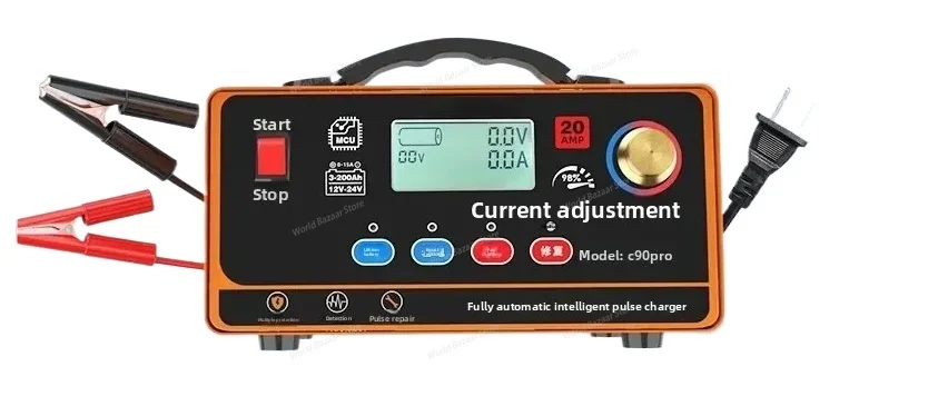 

Intelligent pulse repair for 12V and 24V car battery chargers, high-power motorcycle battery chargers Universal charging