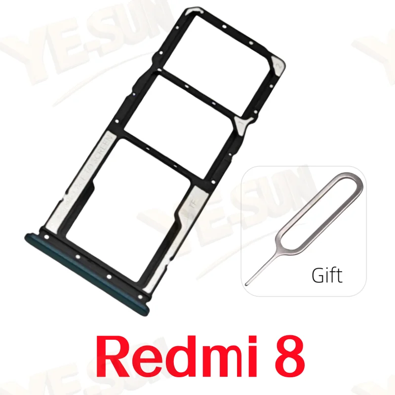 

Xiaomi Redmi8 Лоток для SIM-карты Держатель слота Адаптер Ящик для чипа карты Micro SD