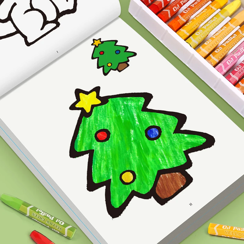 Fun Drawings 32 Patterns Children's Coloring Book 32 Pages of Animal Fruit Transportation Marine Animal Theme Enlightenment Book