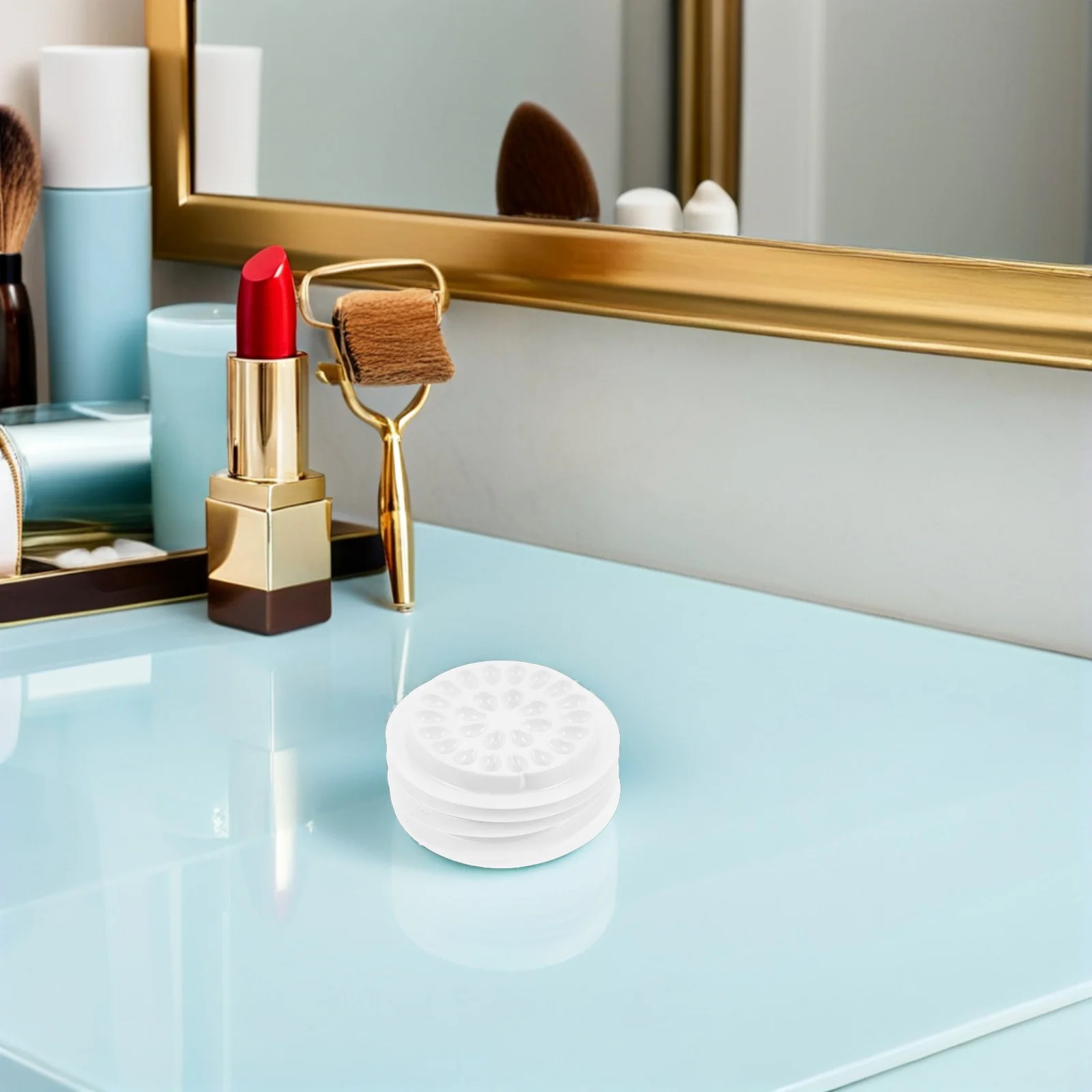 100개 속눈썹 접착제 홀더 꽃 모양 일회용 접착제 패드 정밀한 유출 방지 속눈썹 접착 팔레트 속눈썹 연장 정리함