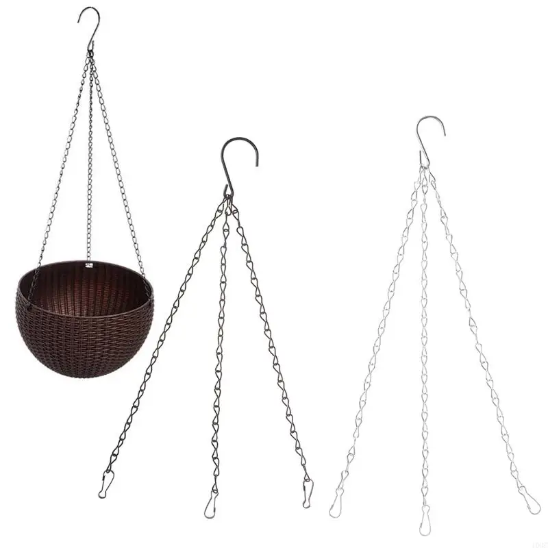 Corrente vaso flores 3 pontos 103c com ganchos forma s, durável, reutilizável, resistente para mini paisagem,