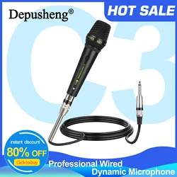 Professional Wired Dynamic Microphone Depusheng C350 Handheld Karaoke Mic With On/Off Switch For KTV Party Live Vocal Speech