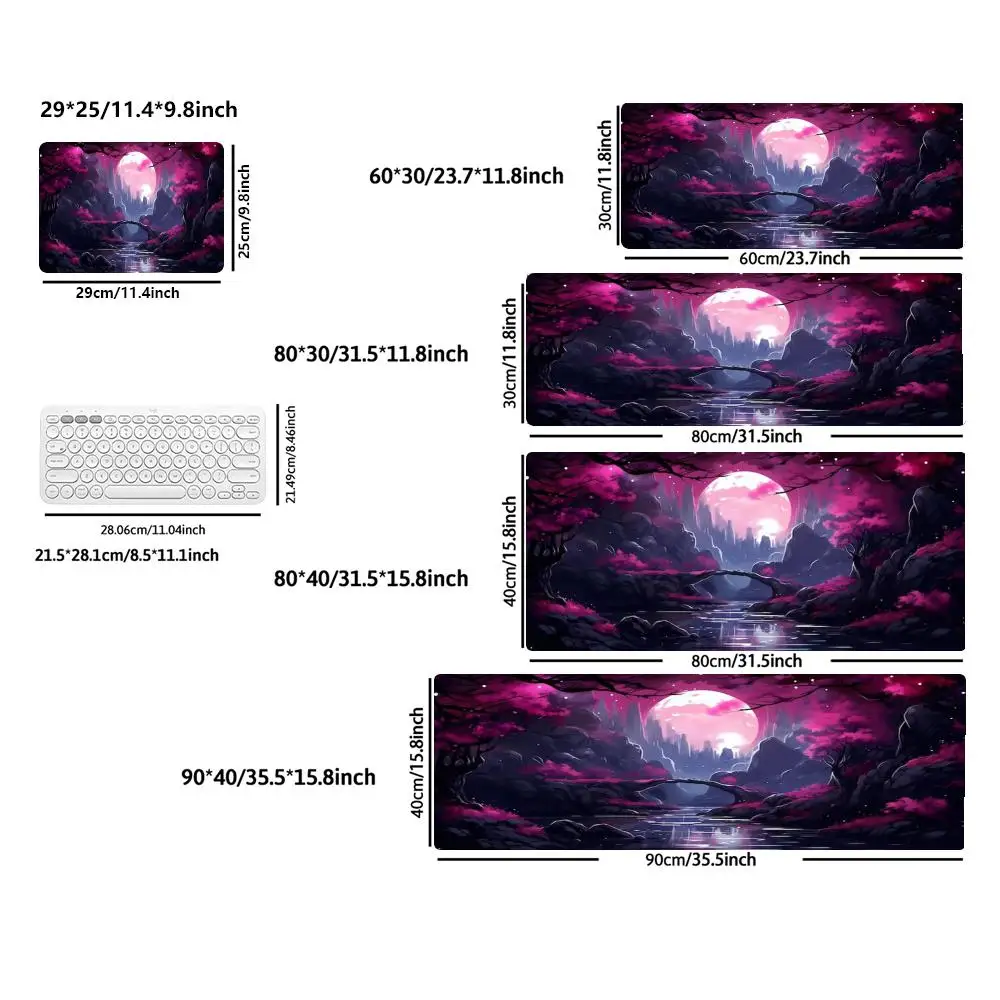 Japanese cherry blossom landscape mouse pad thickened computer desk pads rubber non-slip notebook gaming PC accessories