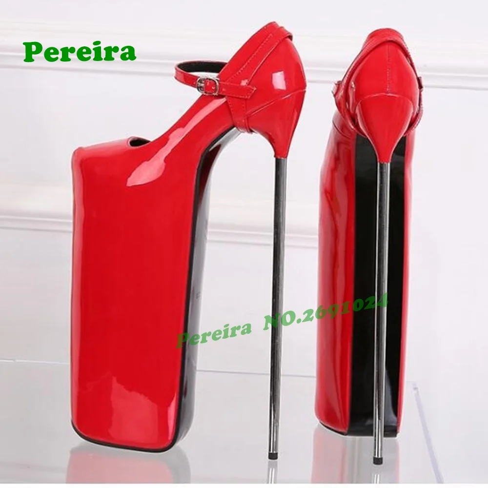 منصة سوبر عالية الكعب مضخات 2025 جديد أسود كعب معدني جولة تو خنجر الضحلة النساء مضخات مثير أحذية الحفلات 30 سنتيمتر حجم 46 #4