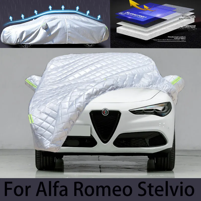 

For Alfa Romeo Stelvio Car hail protection cover auto rain protection scratch protection paint peeling protection car clothing