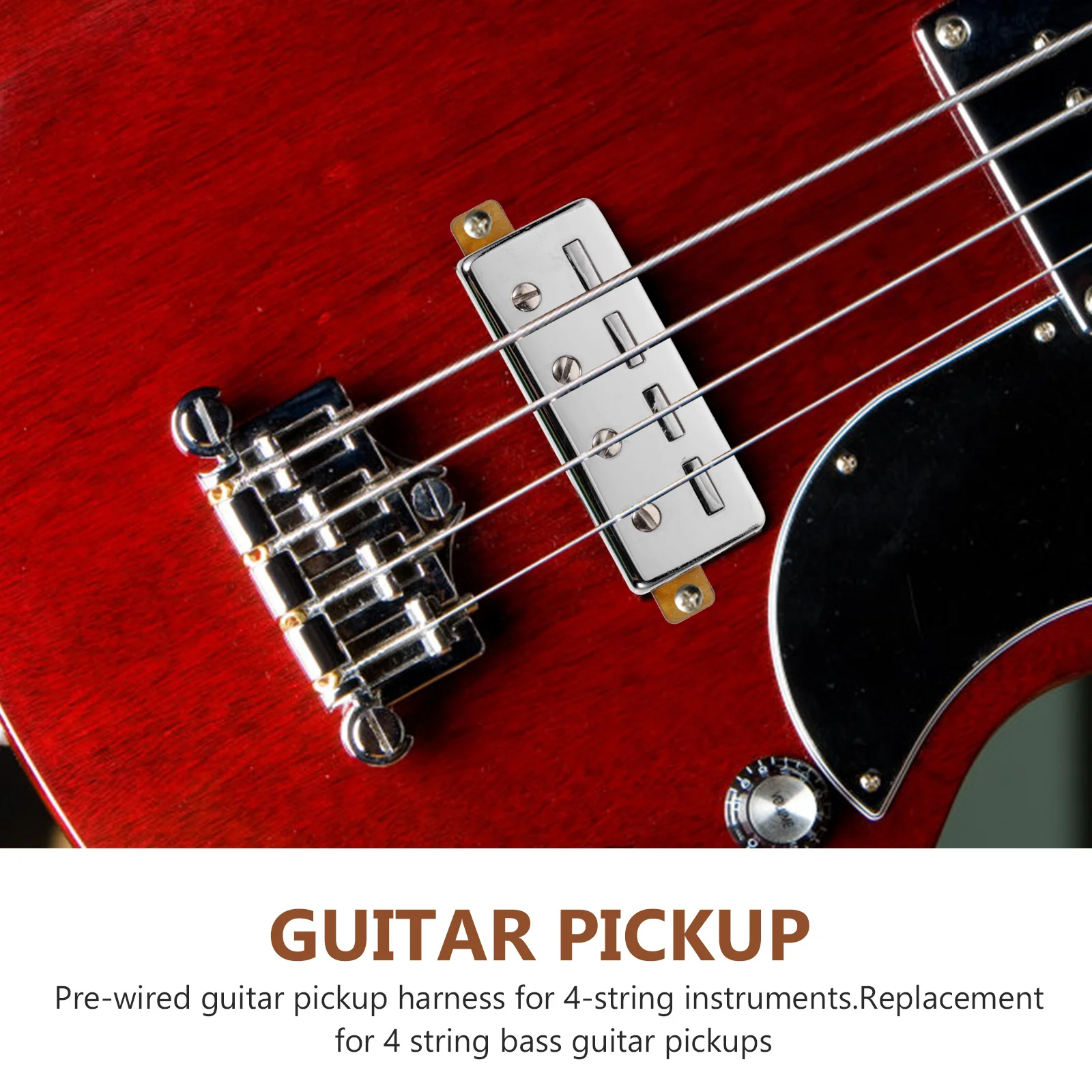 

Bass Pickups Pre-Wired Harness For 4-String Electric Bass Replacement Guitar Parts Compatible With Bar Guitar Pickups