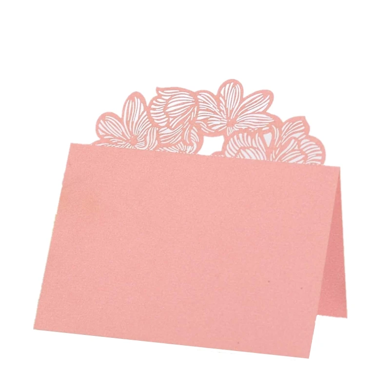 50 قطعة لوتس ليف الزفاف مكان بطاقات اجتماع مقعد بطاقة استقبال الجدول تسجيل مأدبة الأعمال الاحتفال بطاقة المعايدة بالجملة #4