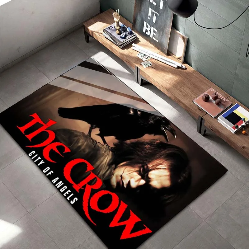 15 Size Thriller Movie The-Crow Black Carpet Rug for Living Room Home Decor Large Area Rug Bedroom Non-slip Floor Rug Chair Mat