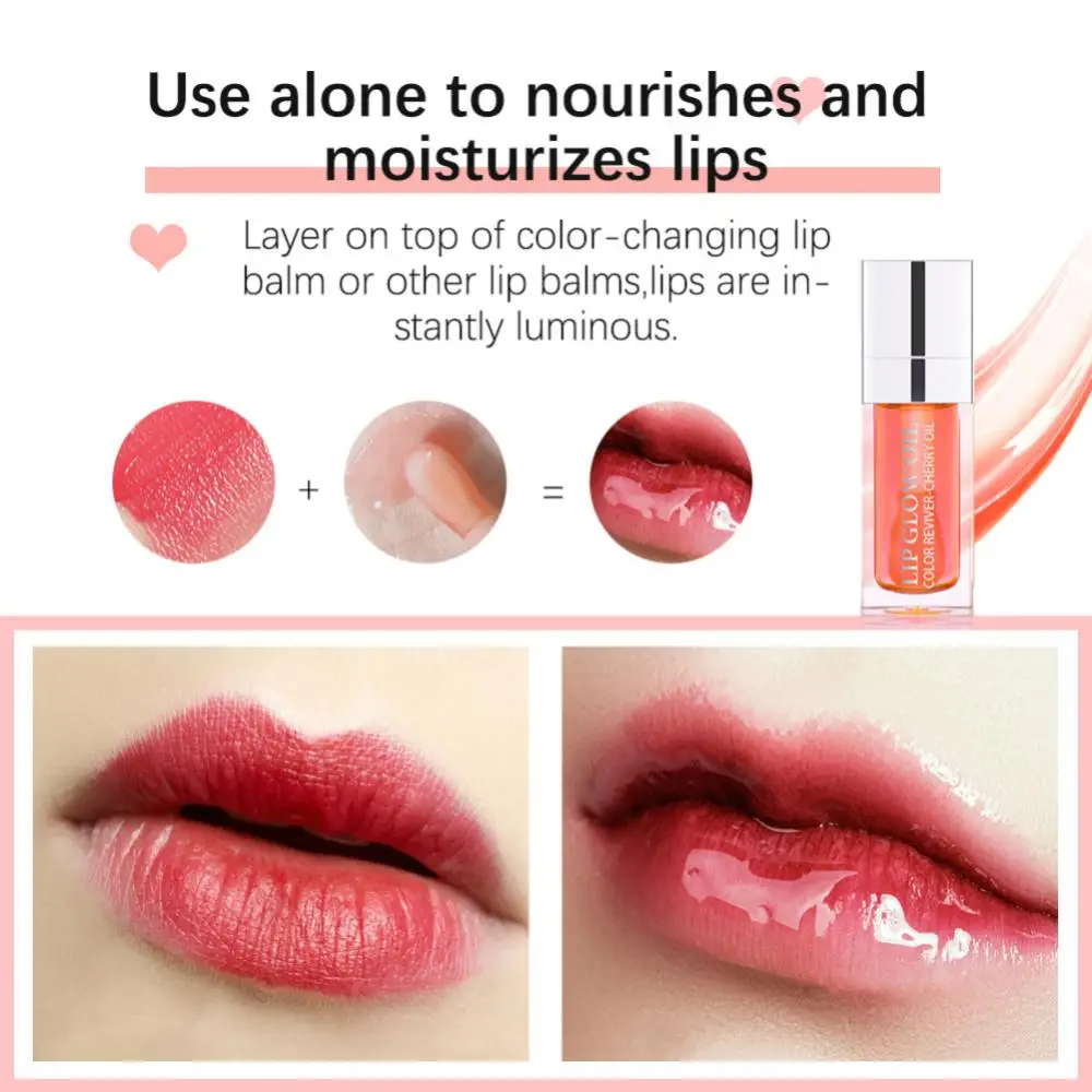 Mirror Water Lip Glaze Long-lasting Waterproof Crystal Jelly Oil Lip Tint Moisturizing Non-stick Cup Lip Glow Oil Care Cosmetics