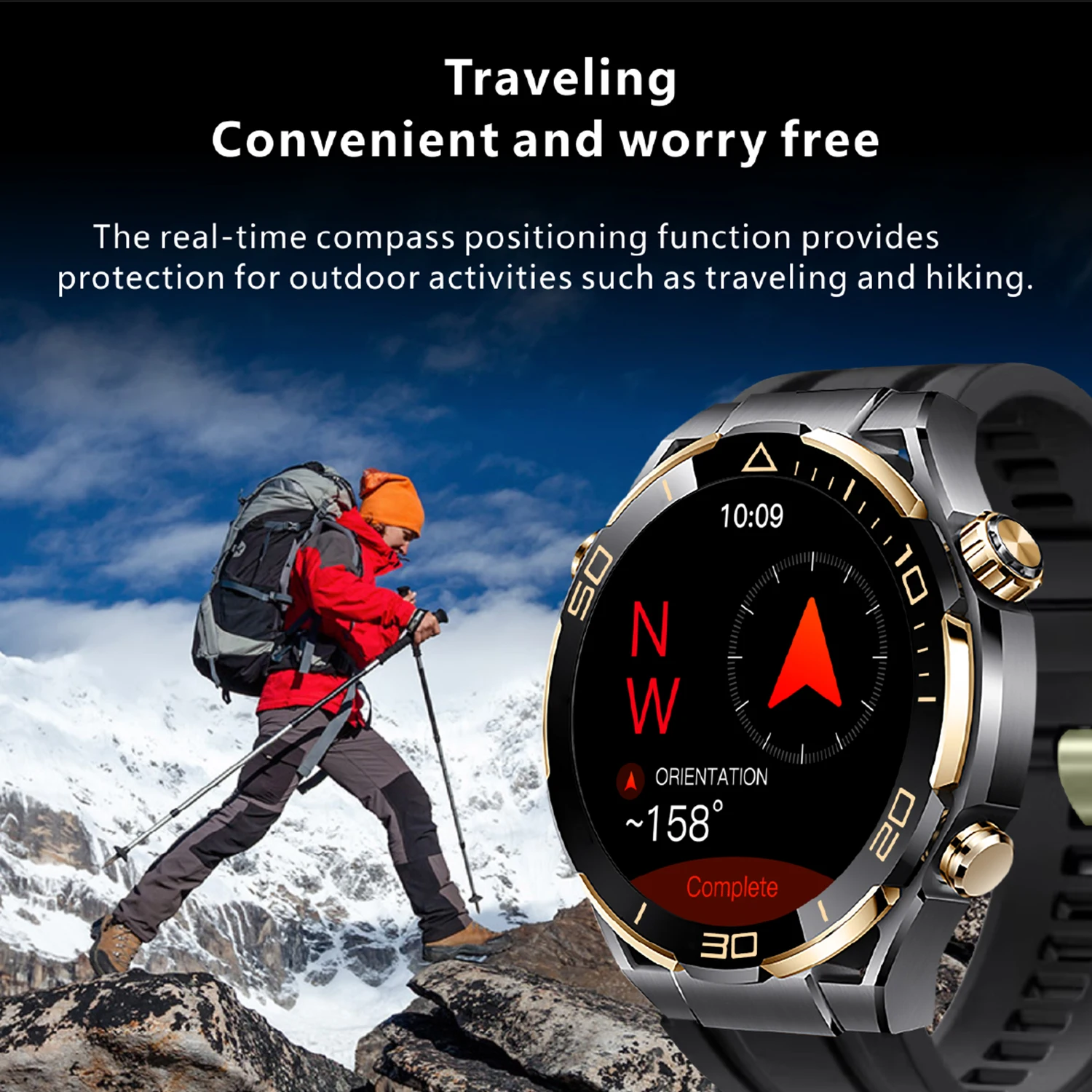 Smartwatch Men Women Smart Watch NFC Amoled Screen GPS Navigation Bluetooth Phone Call NFC Bracelet Game For Huawei smartwatch