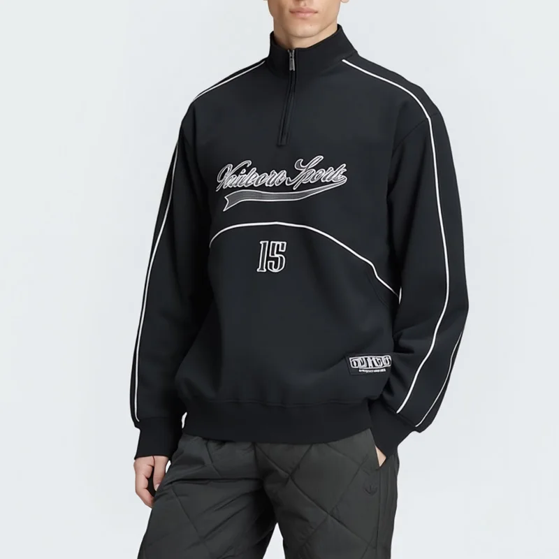 Veidoorn Men's 1/4 Zipper Pullover Hoodie Sweatshirt Winter Warm Up Loose Fit Athletic Crewneck Jacket Gym Workout Running Tops