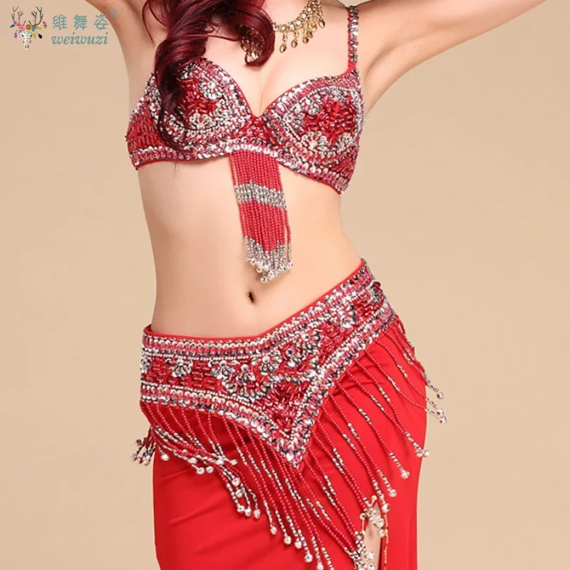 حار بيع مطرز كريستال ملابس رقص البطن ارتداء للنساء الصدرية حزام الملابس مثير الرقص الشرقي كرنفال الرقص الشرقي ازياء مجموعة