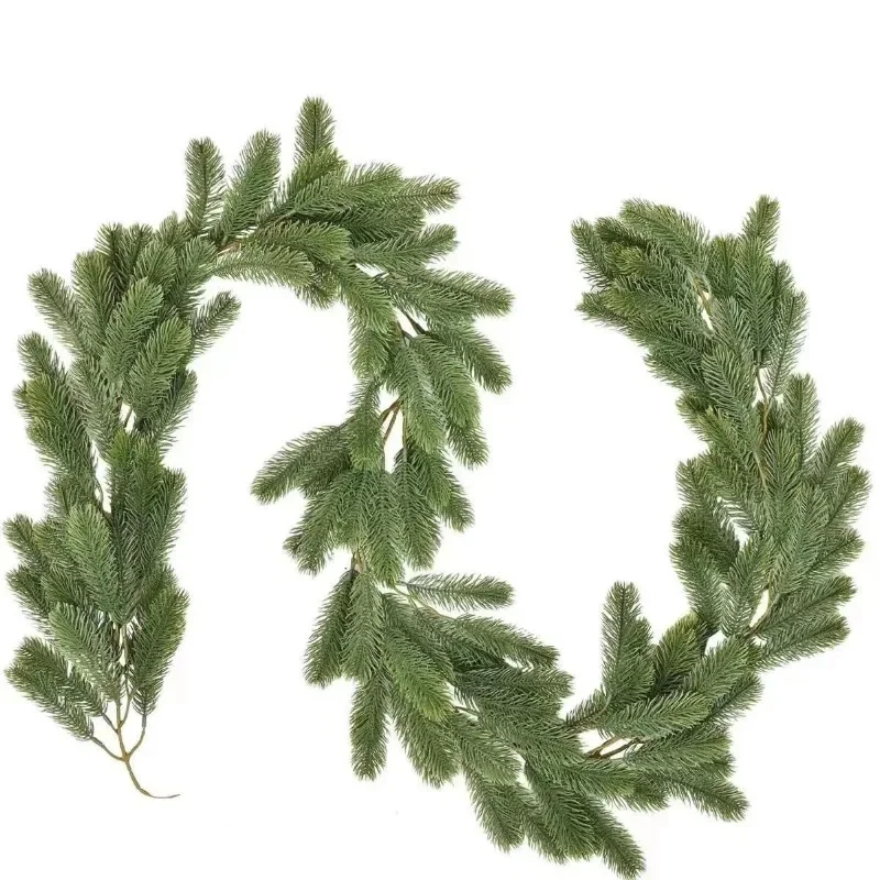 Christmas Pine Cypress Garland Artificial Greenery Wreath Vine Rattan Christmas Decoration Holiday Indoor Outdoor Winter Decor