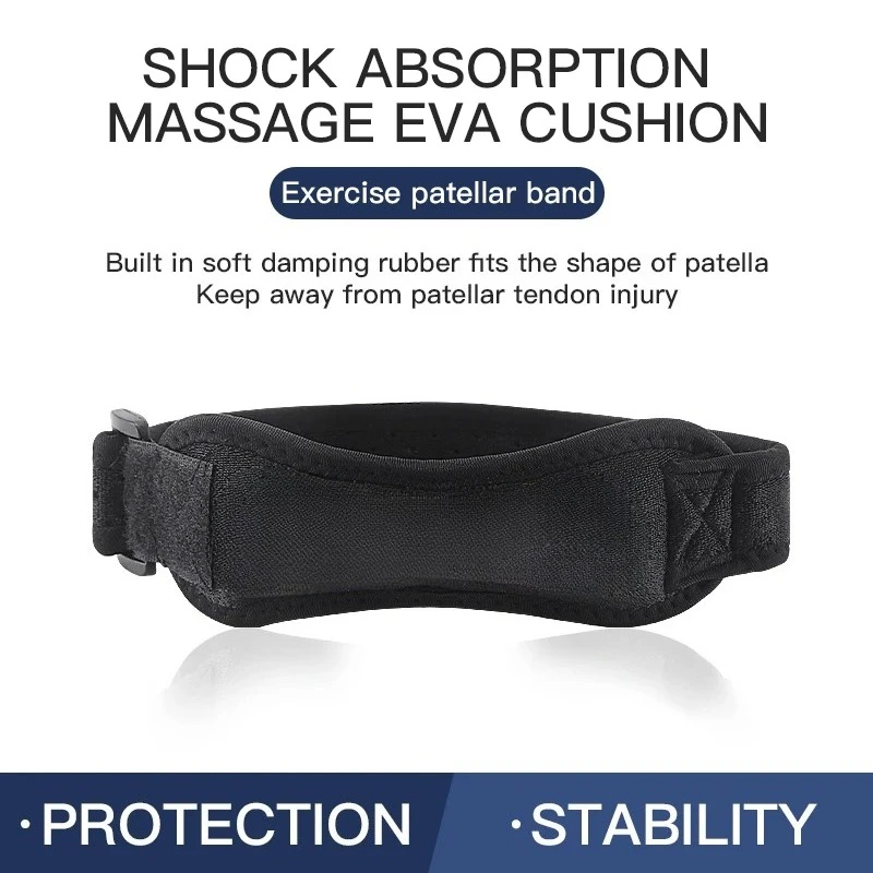 1PC Patella Kneecap Band Adjustable Silica Gel Knee Tendon Strap Protector Knee Pad Running Sports Cycling Gym Knee Support view 3