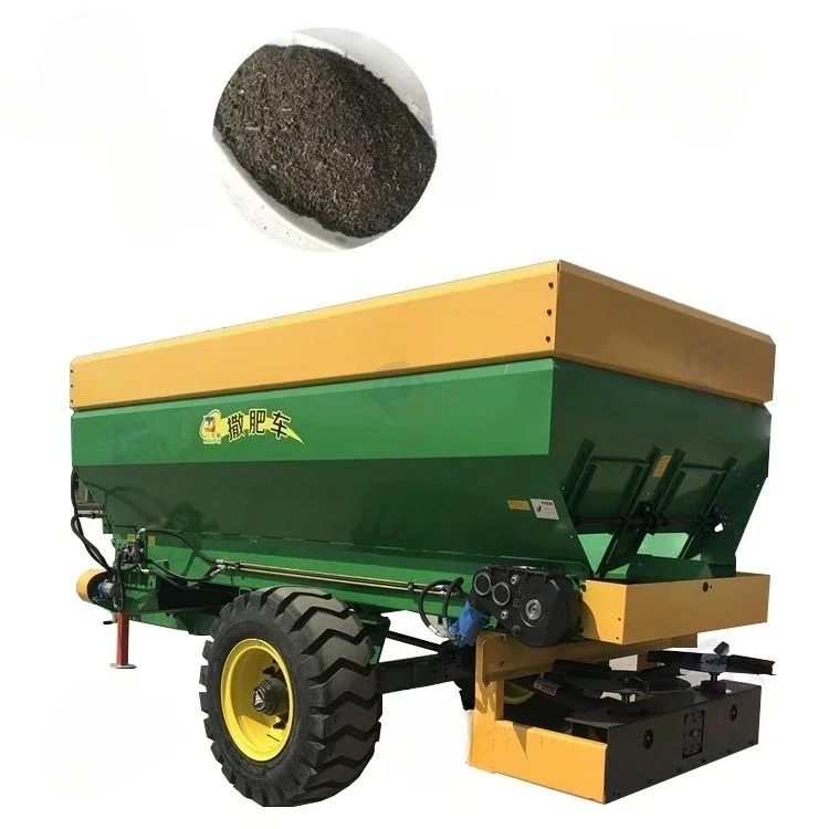 Farm Tractor Traction Spreading Manure Machine Chicken Sheep Manure Fertilizer Spreader Manufacturer For Sale