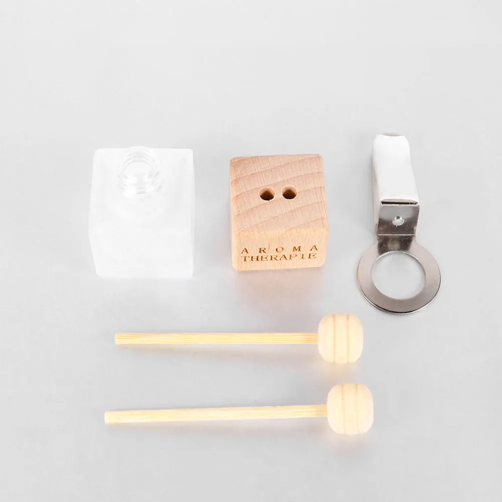 

10Pcs 8Ml Car Aroma Bottle Essential Oil Diffuser for Air Vent Fragrance Ornament Aromatherapy Bottle Glass Wood Material Auto